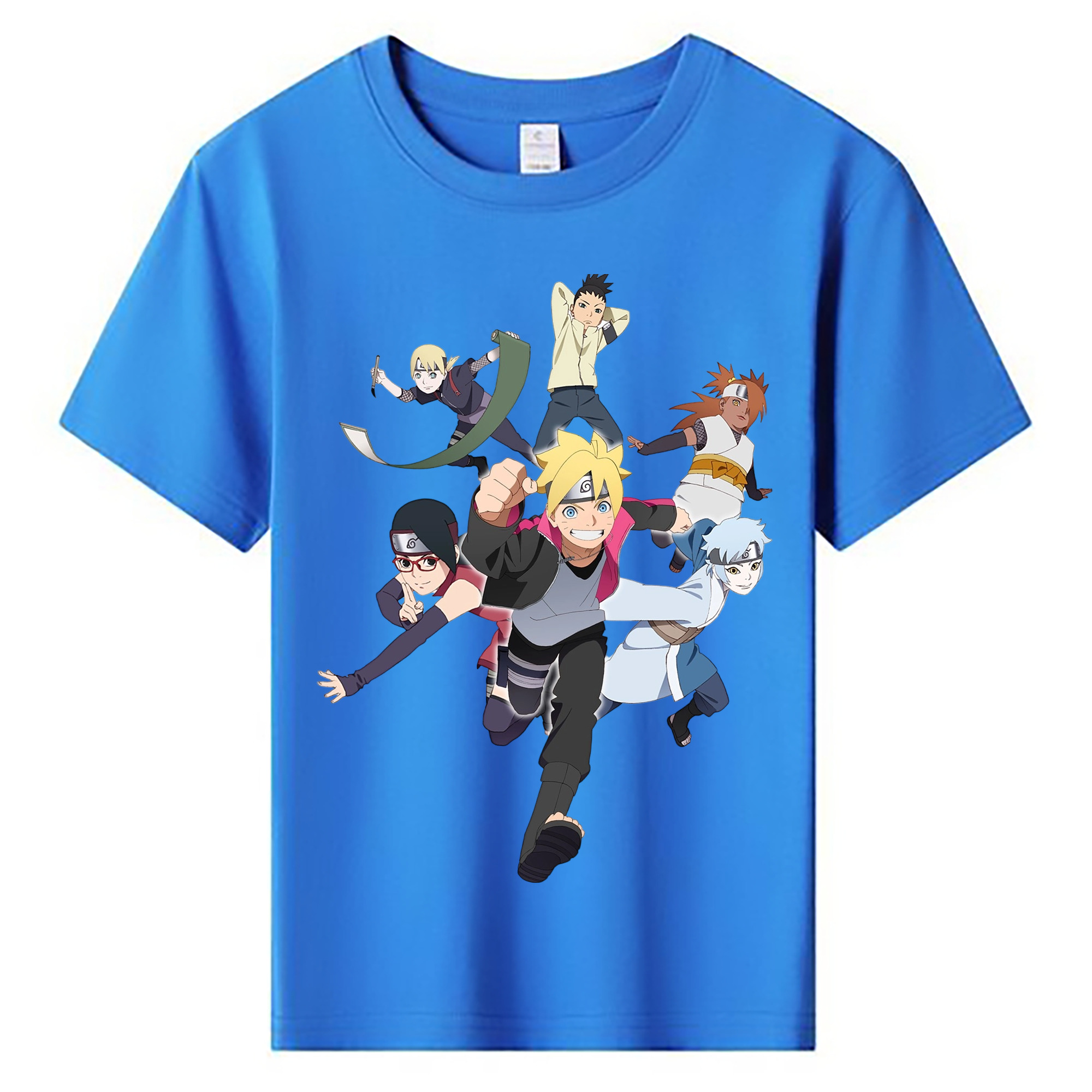 NARUTO -ナルト- うずまき ボルト Uzumaki Boruto 綿100％キッズTシャツ（フロントプリント）